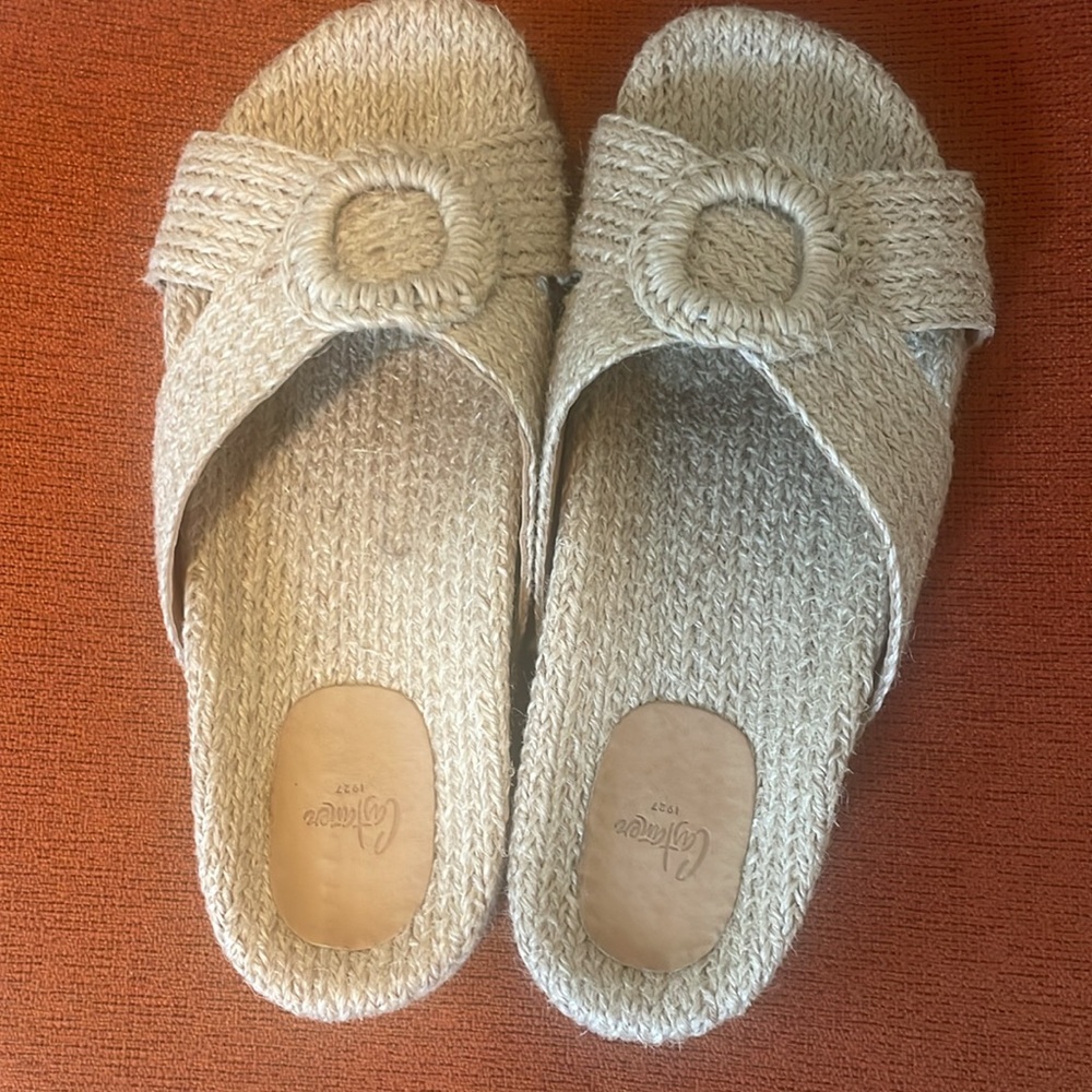 Castaner Birkenstock-Style Raffia Sandals